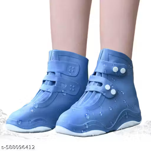 Premium Washable Waterproof Shoe Cover for rains with Antislip Soles (UK Size 7-9.5)