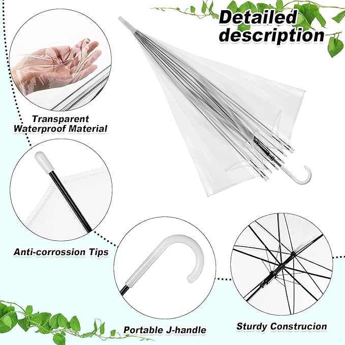 Clear Dome Premium See Through Umbrella Transparent Rain Windproof