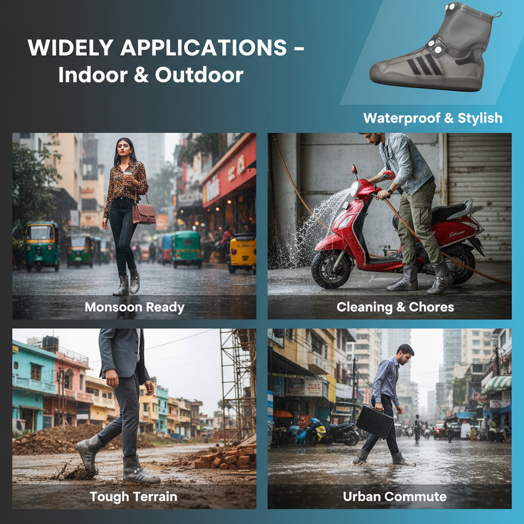 Fashionable Urban India Waterproof Shoe Covers