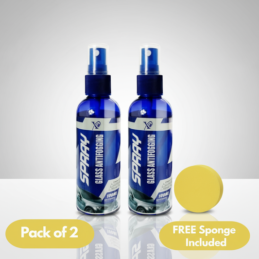 Premium pack of 2 rain repellent spray bottles with free sponge