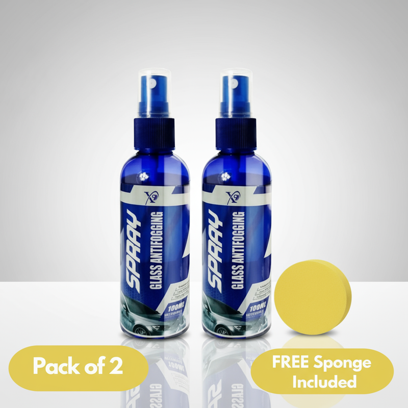 Premium pack of 2 rain repellent spray bottles with free sponge